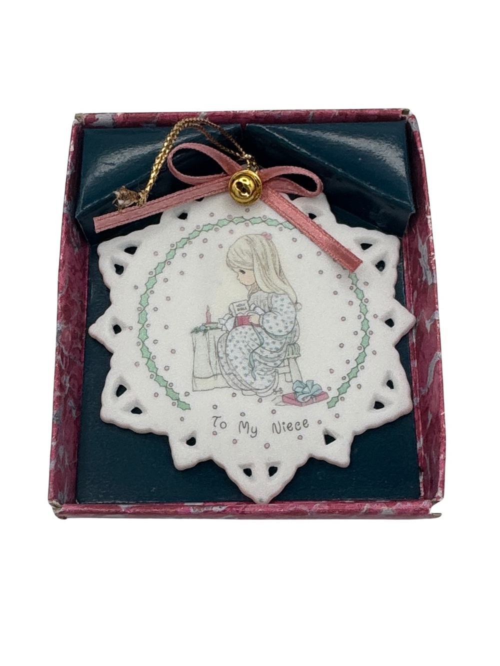 Precious Moments 1991 Snowflake Ornament To My Niece Box 234192 Samuel Butcher